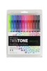 Tombow Twin Tone Dual Tip 12 Renk Parlak Renkler (Grafik Kalem Seti) - Thumbnail